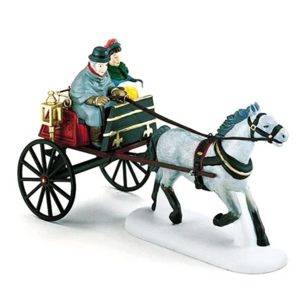 DEPT 56‎ HERITAGE VILLAGE RED CHRISTMAS SULKY - RETIRED